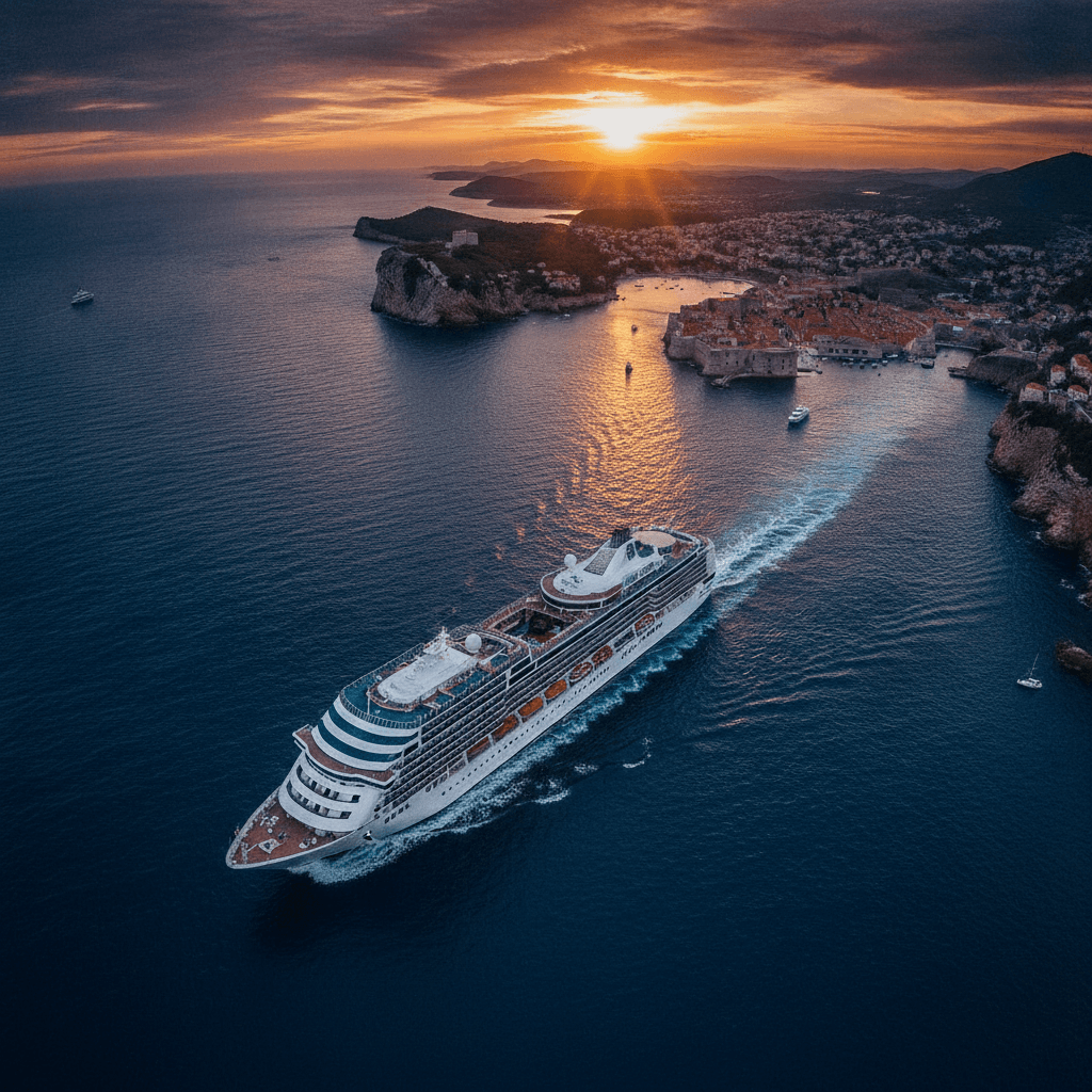 Kreuzfahrtschiff auf dem Mittelmeer